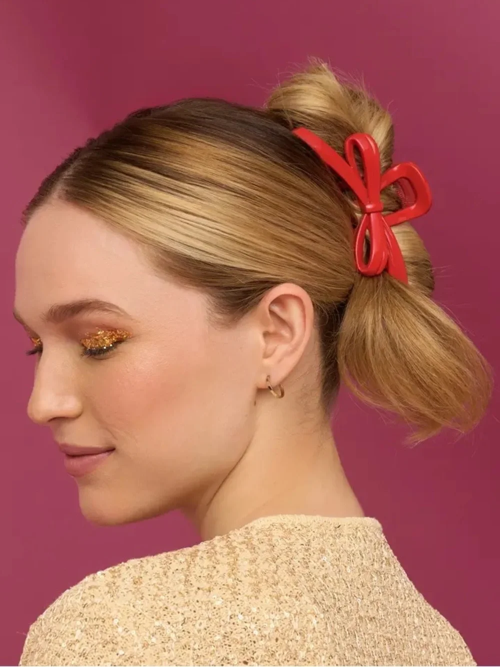 The Hair Edit Finish & Shine Boar Bristle Brush & Kitsch Bow Claw Clip